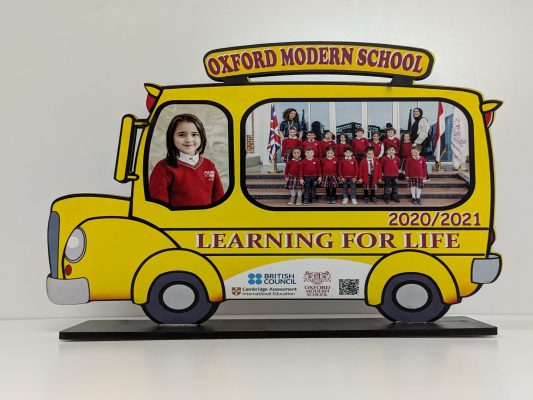 Personalized School Bus Photo Frame