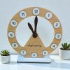Personalized Laser-Cut Wooden Desk Clock – Custom Name Gift & Modern Nursery Decor